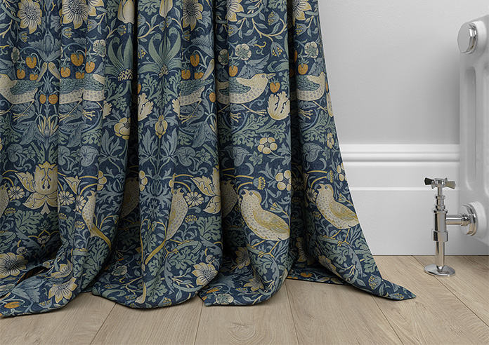 William Morris At Home Strawberry Thief, Woad - Made to Measure Curtains - Image 6